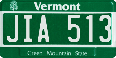 VT license plate JIA513