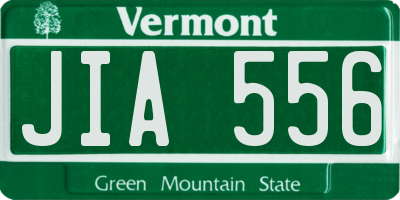 VT license plate JIA556