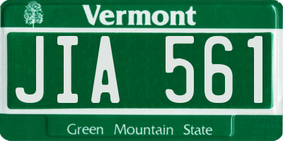 VT license plate JIA561