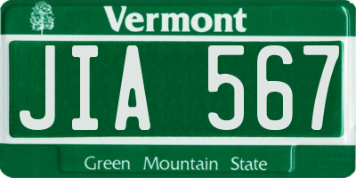 VT license plate JIA567