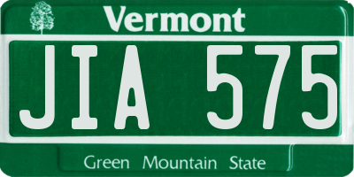 VT license plate JIA575