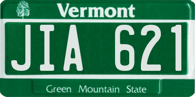 VT license plate JIA621