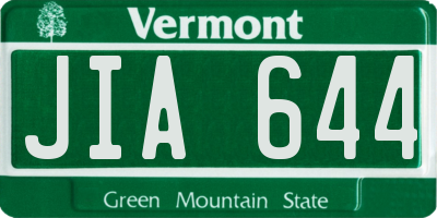 VT license plate JIA644