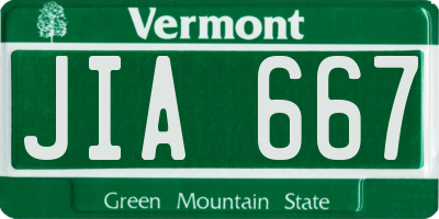 VT license plate JIA667