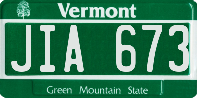 VT license plate JIA673