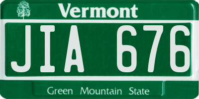 VT license plate JIA676