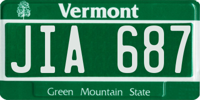 VT license plate JIA687