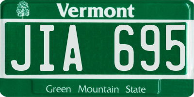 VT license plate JIA695