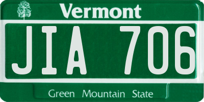 VT license plate JIA706