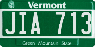 VT license plate JIA713