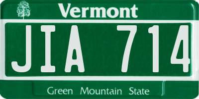 VT license plate JIA714
