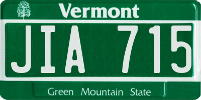 VT license plate JIA715