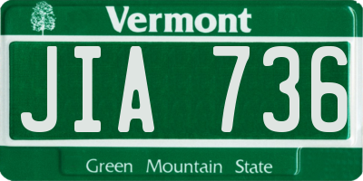 VT license plate JIA736