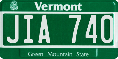 VT license plate JIA740