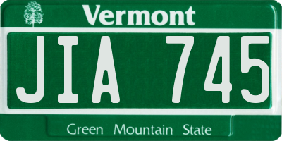 VT license plate JIA745