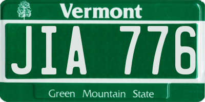 VT license plate JIA776