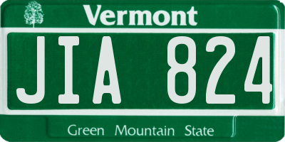 VT license plate JIA824