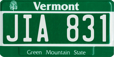 VT license plate JIA831