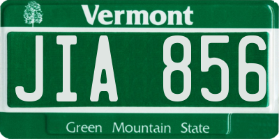VT license plate JIA856