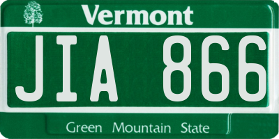 VT license plate JIA866