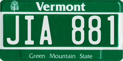 VT license plate JIA881