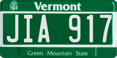 VT license plate JIA917