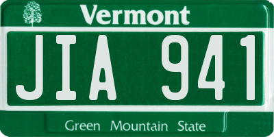 VT license plate JIA941