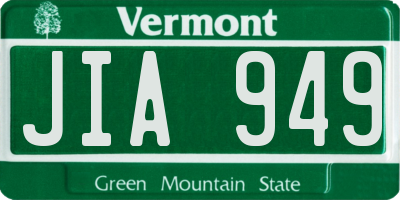 VT license plate JIA949