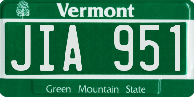 VT license plate JIA951