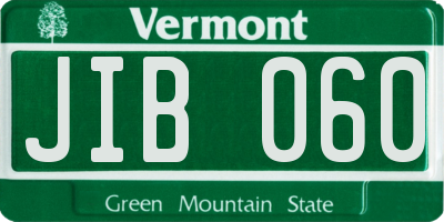 VT license plate JIB060
