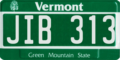 VT license plate JIB313