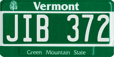 VT license plate JIB372