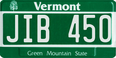 VT license plate JIB450