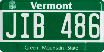 VT license plate JIB486