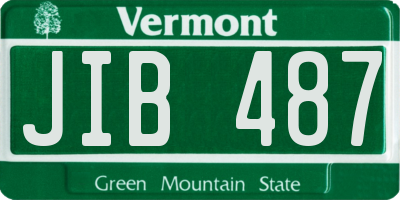 VT license plate JIB487