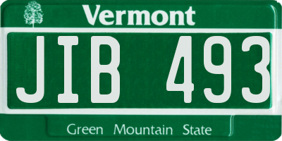 VT license plate JIB493