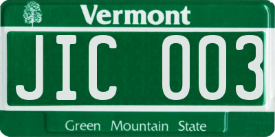 VT license plate JIC003