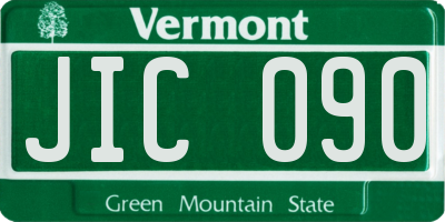 VT license plate JIC090