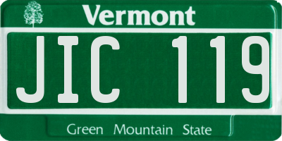 VT license plate JIC119