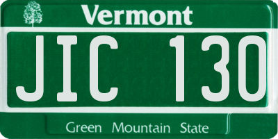 VT license plate JIC130