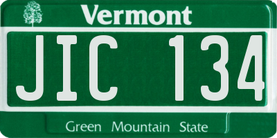 VT license plate JIC134