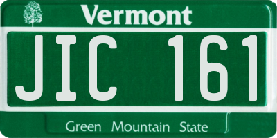 VT license plate JIC161