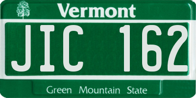VT license plate JIC162