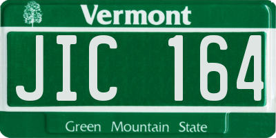 VT license plate JIC164