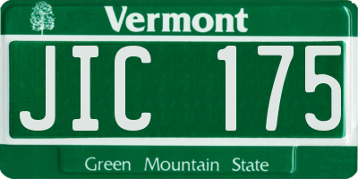 VT license plate JIC175