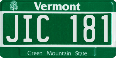 VT license plate JIC181