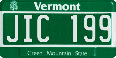 VT license plate JIC199