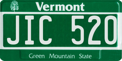 VT license plate JIC520