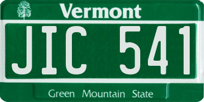 VT license plate JIC541