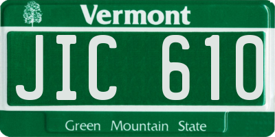 VT license plate JIC610